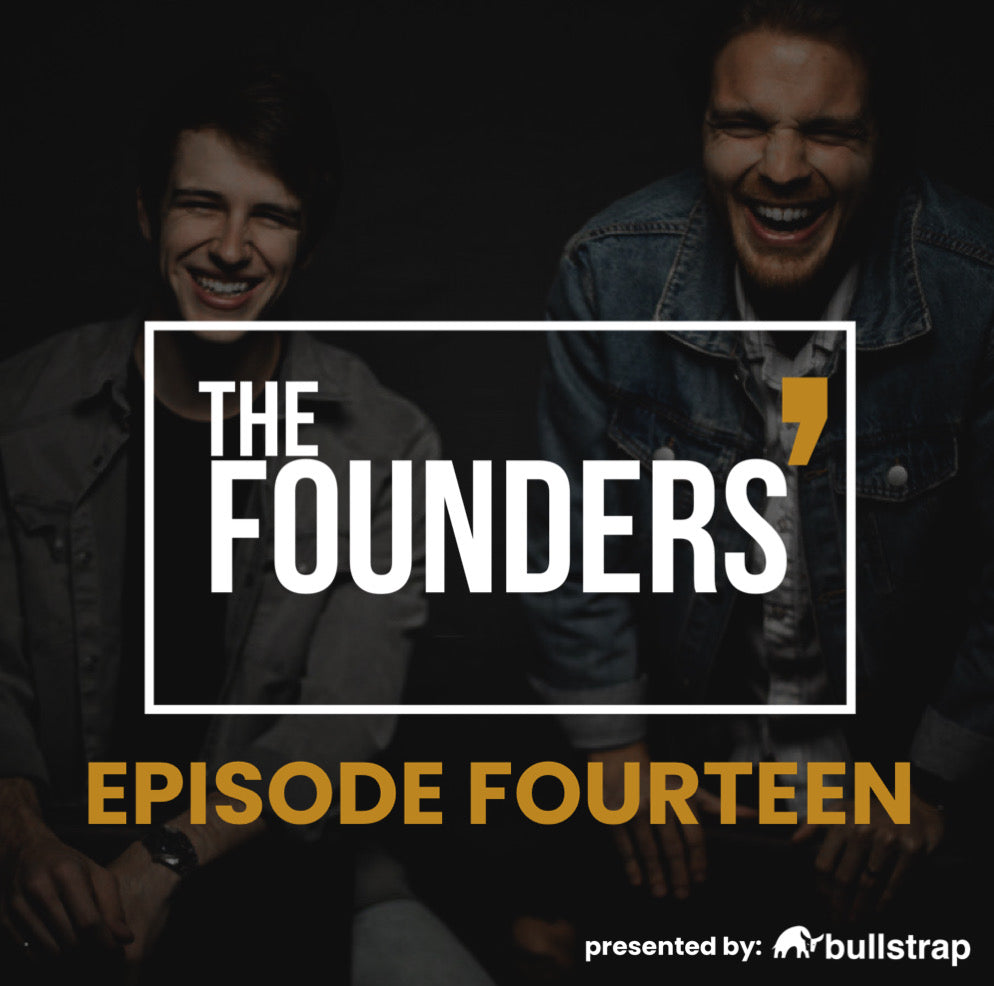 The Founders' Episode Fourteen featuring two men laughing- Episode 14
