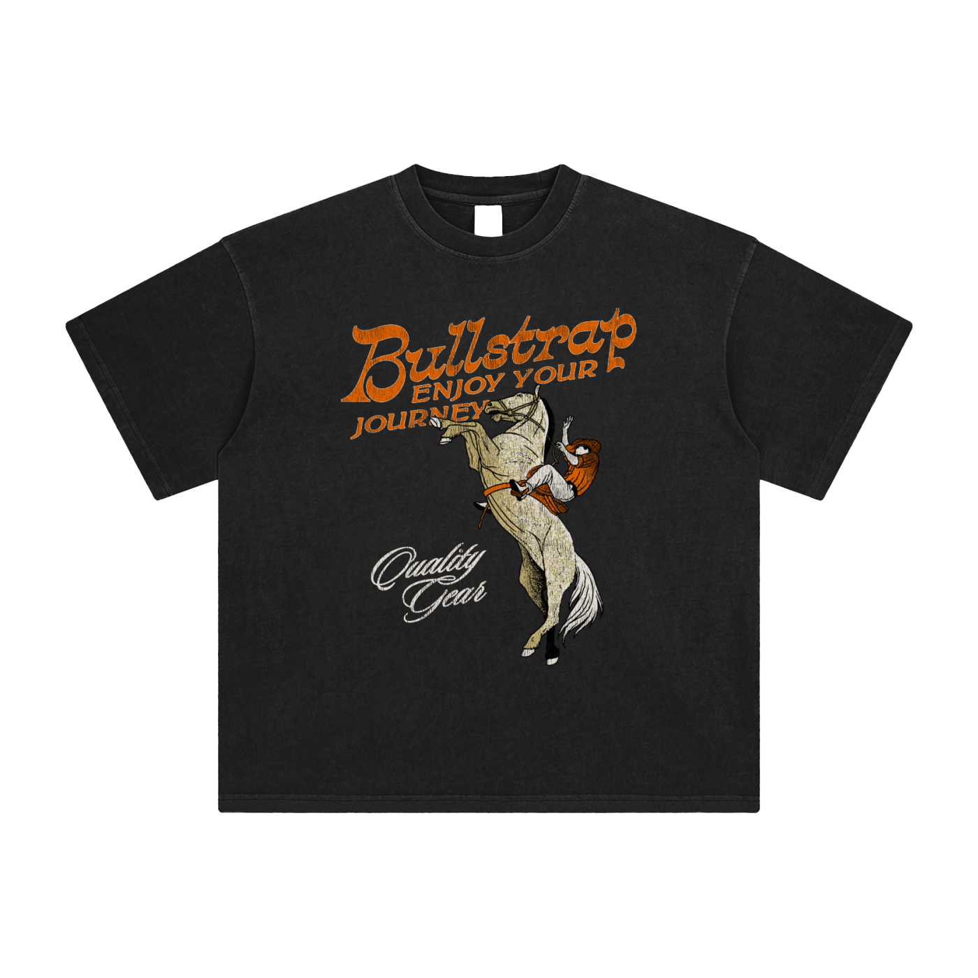 Bullstrap Vintage Washed T-Shirt - Charcoal