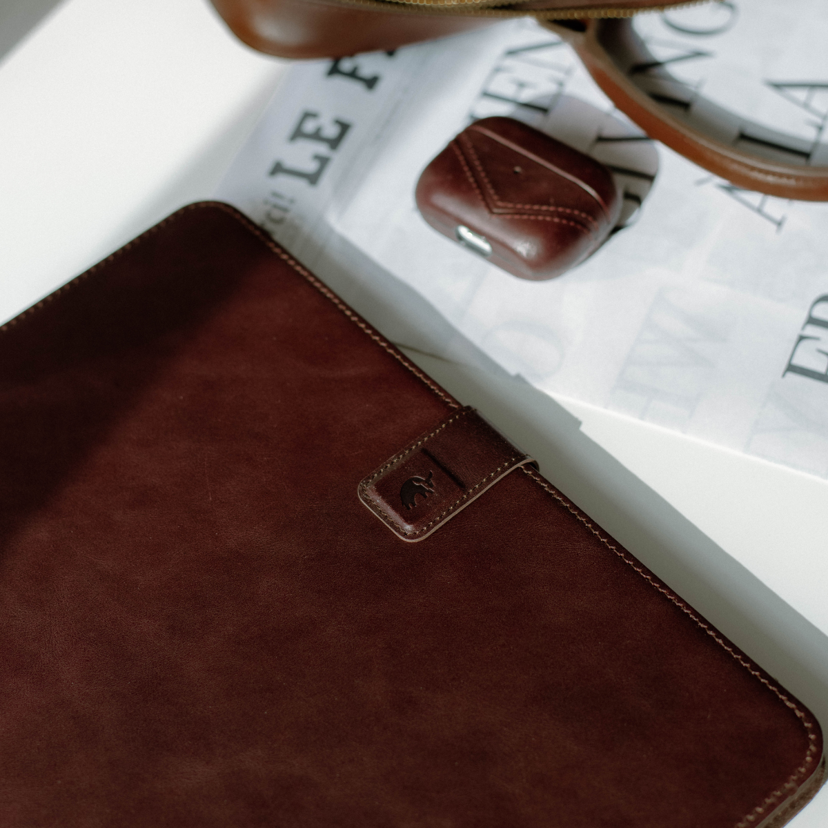 Leather iPad Case - BOURBON