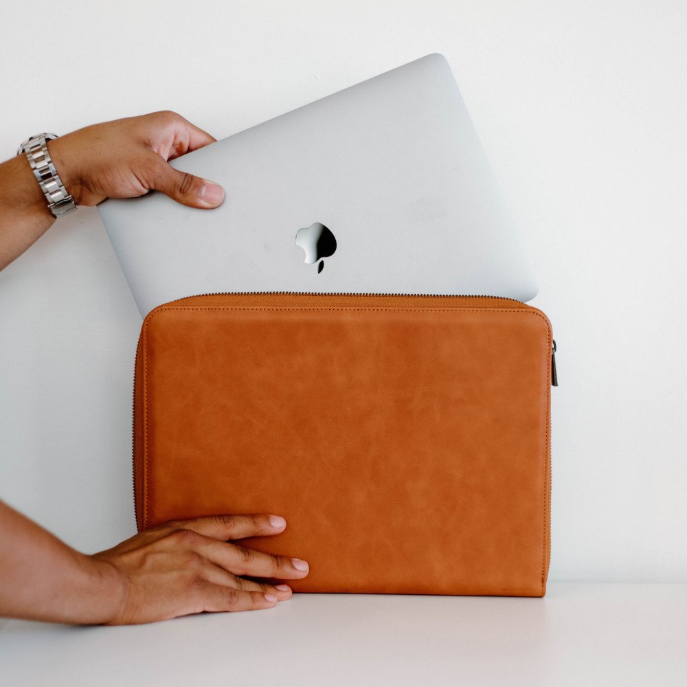 Leather Laptop Sleeve - SIENNA