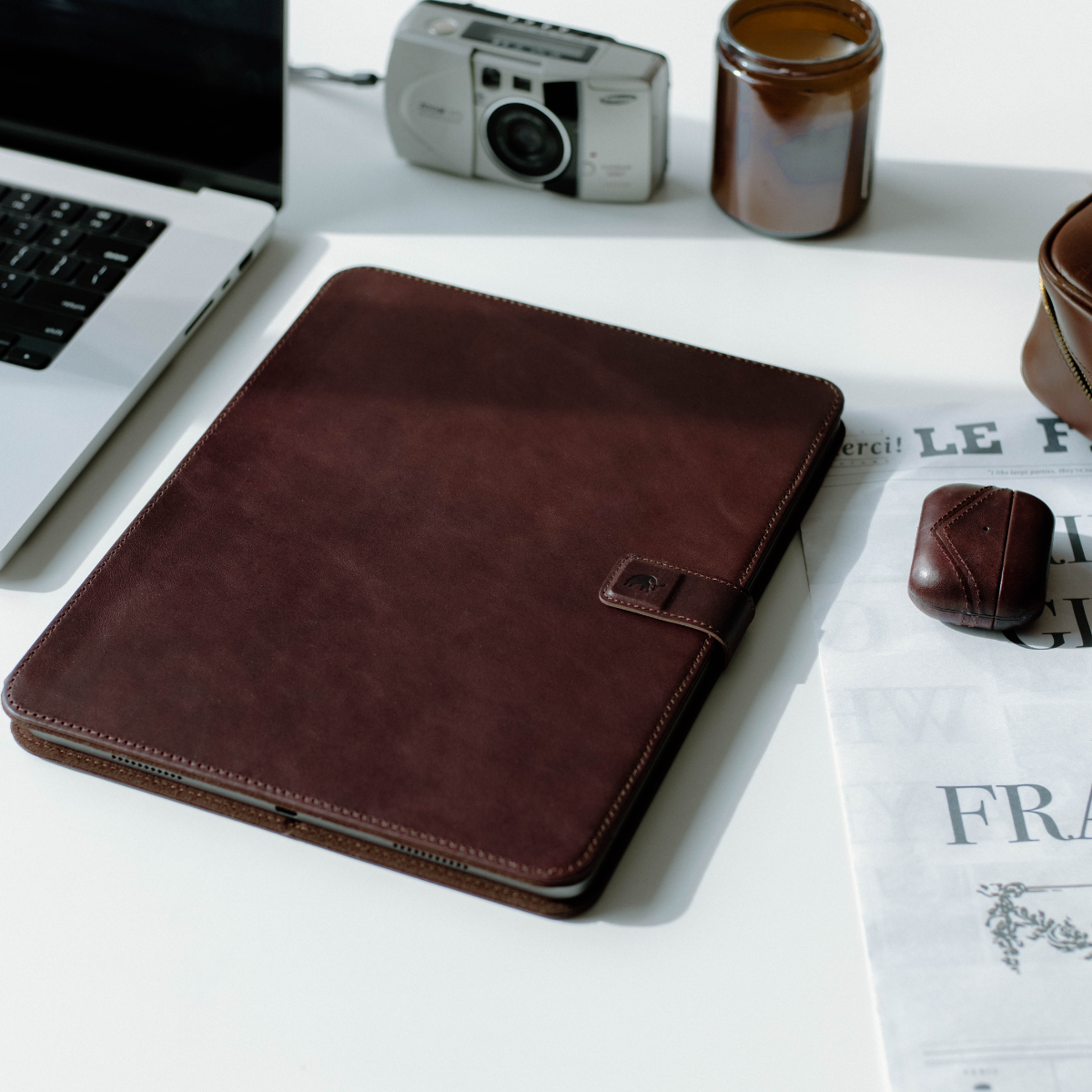 Leather iPad Pro Case - BOURBON