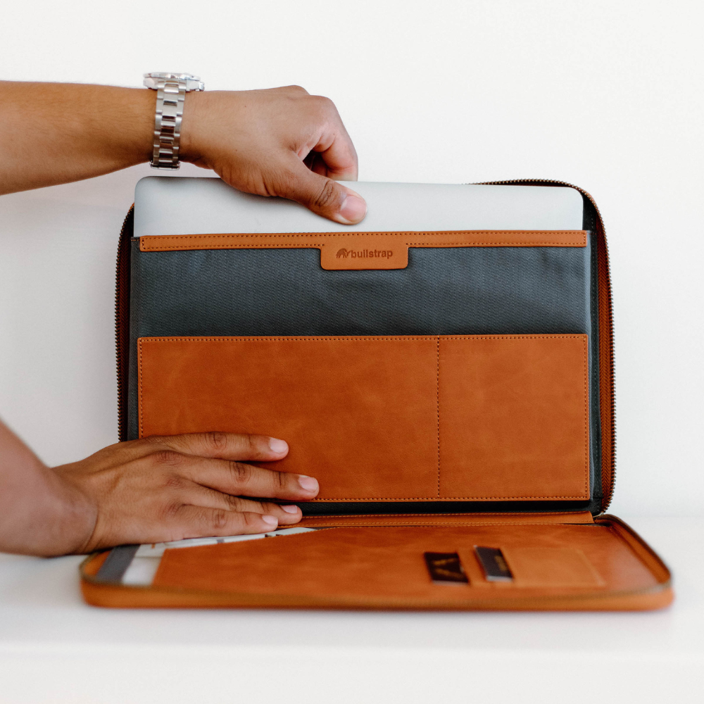 Leather Laptop Sleeve - SIENNA