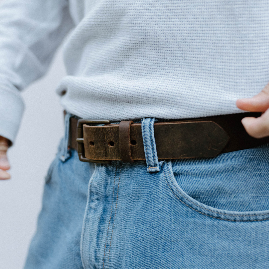 Rugged Leather Belt - Terra