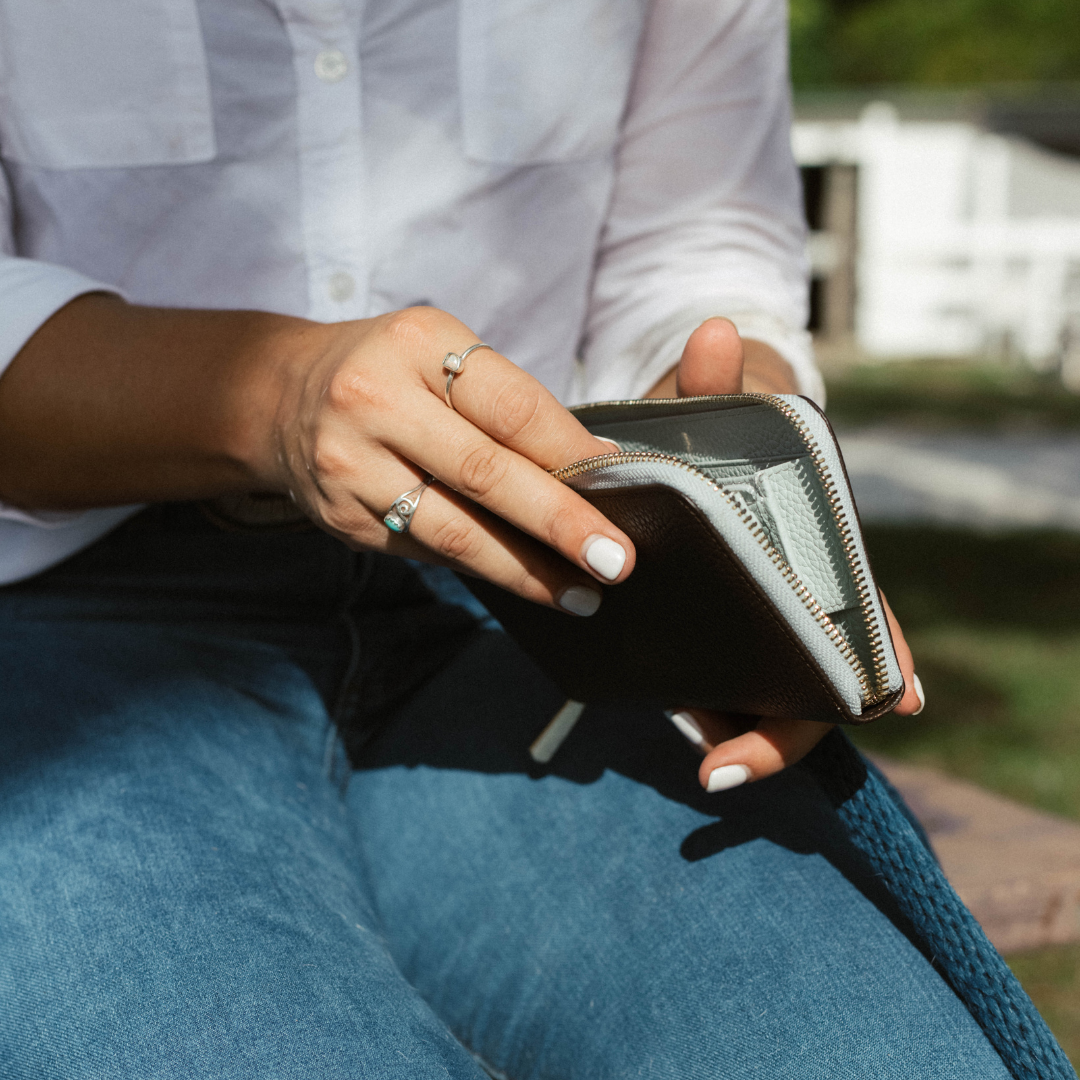 The Dolly Nav Zipper Wallet - Bluebelle