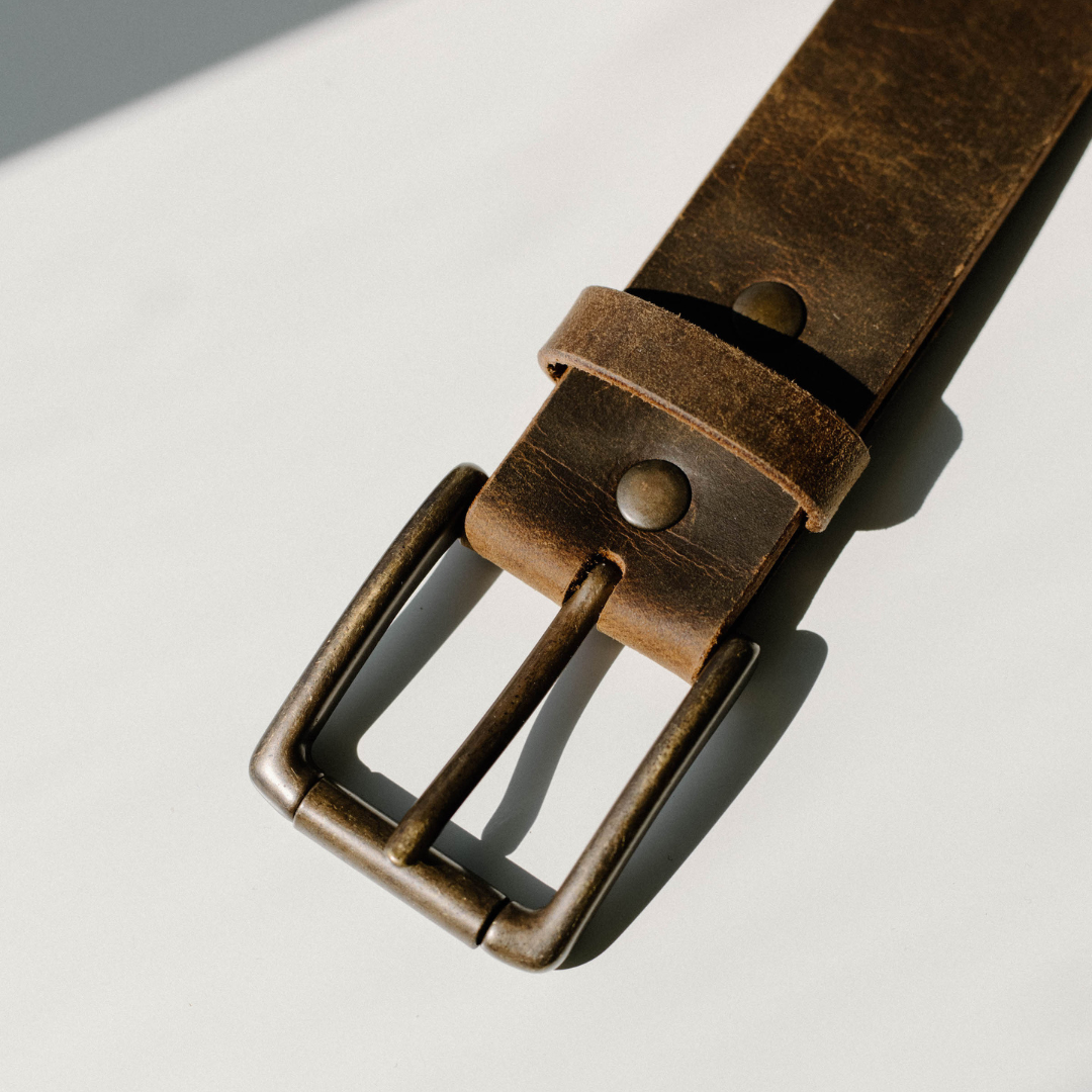 Rugged Leather Belt - Terra