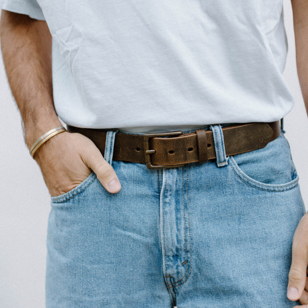 Rugged Leather Belt - Terra