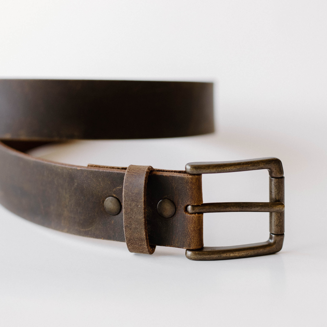 Rugged Leather Belt - Terra