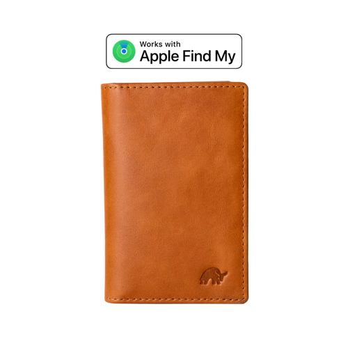 Leather Nav Messenger Wallet - SIENNA