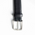 The signature belt in black with a silver buckle