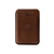 Leather Magnetic Wallet - Slate, brown leather wallet with a card slot