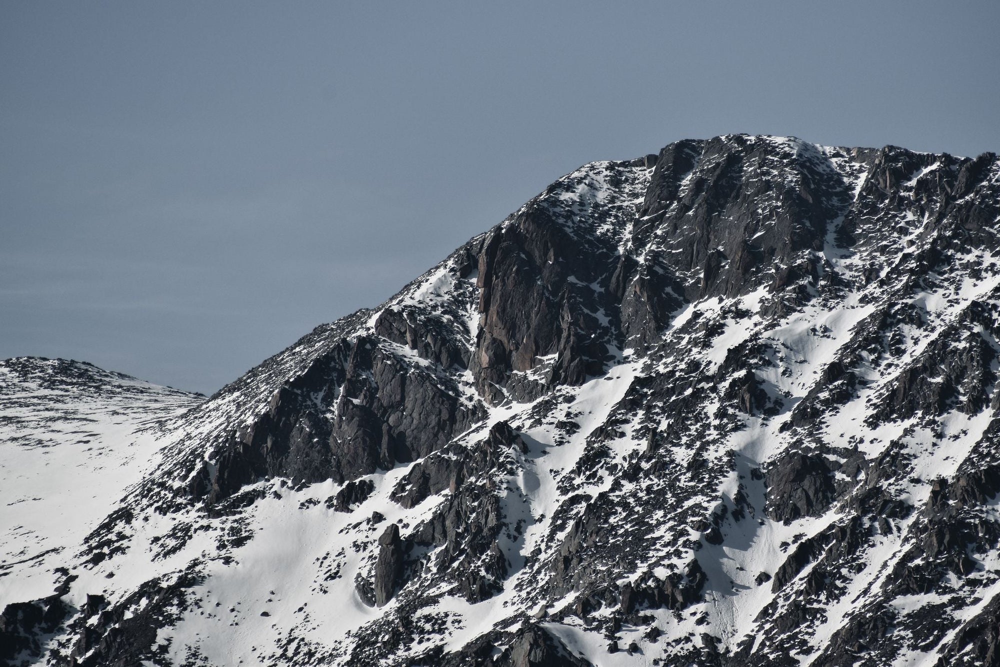 A snowy mountain backdrop