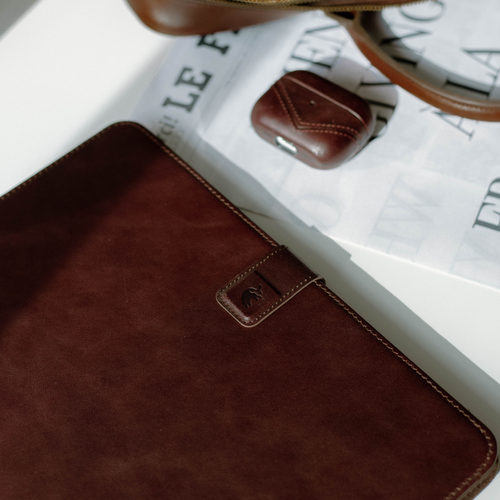 Leather iPad Case - Bourbon