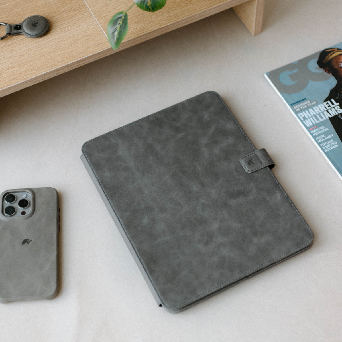 Leather iPad Case - SLATE