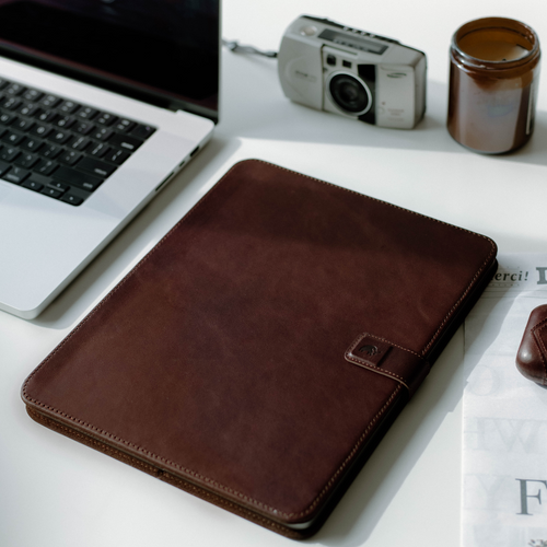 Leather iPad Case - Bourbon
