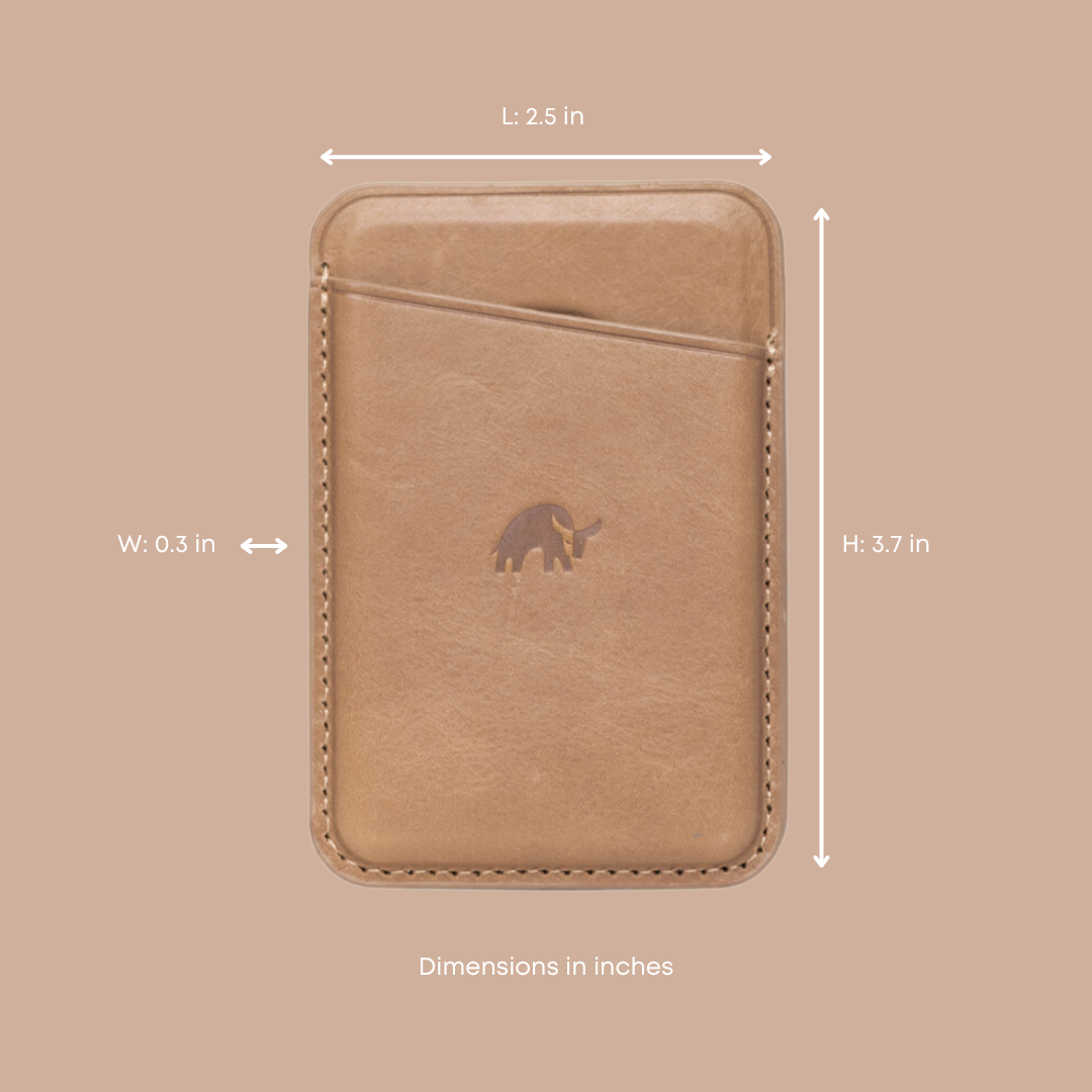 BACKORDER Leather Magnetic Wallet - DUNE