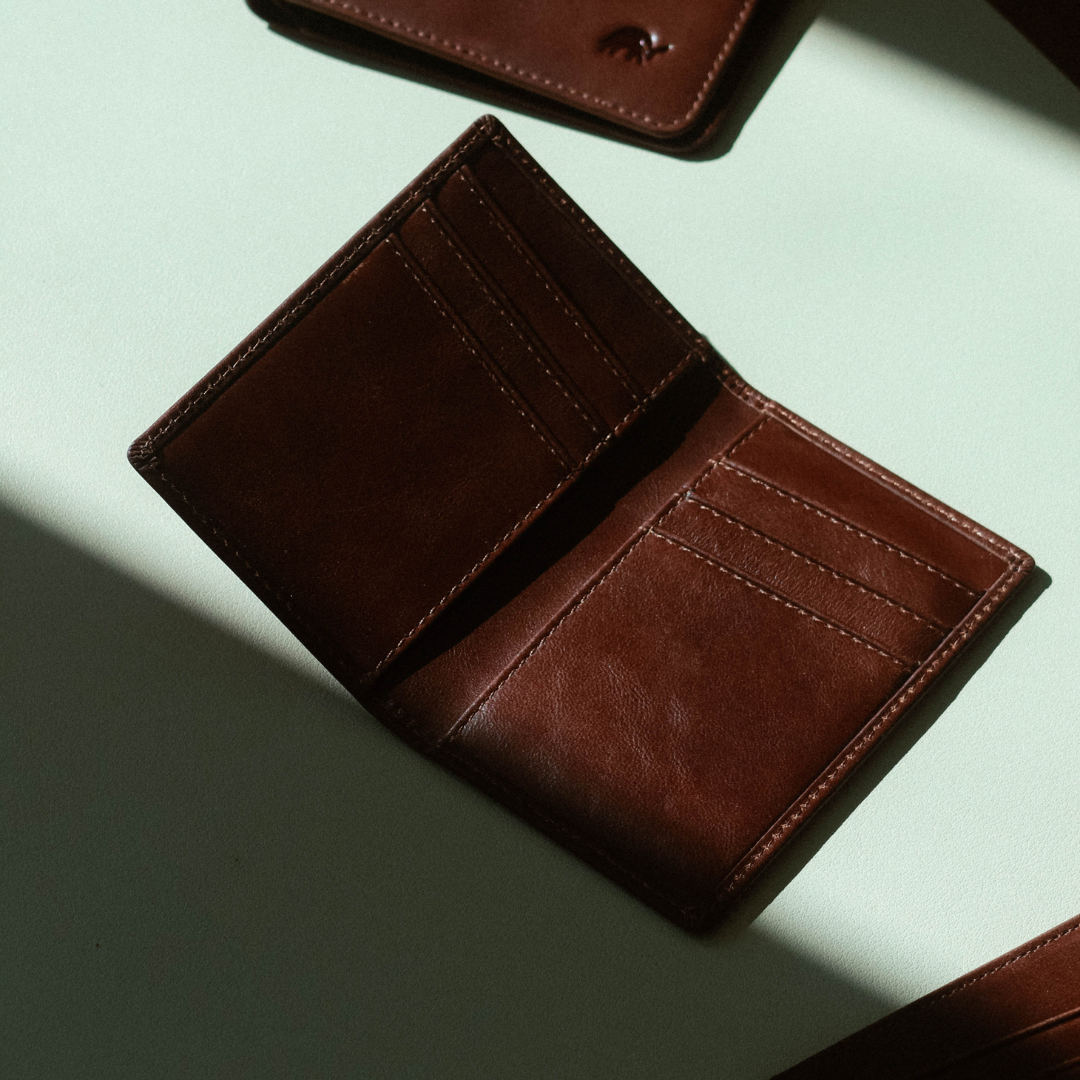 Leather Nav Messenger Wallet - TERRA