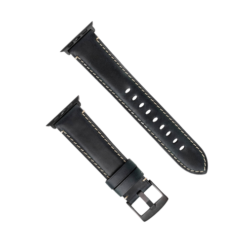 Leather Apple Watch Strap - Black Edition