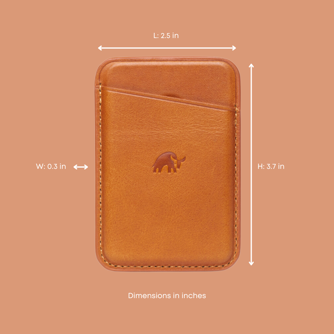 Leather Magnetic Wallet - SIENNA