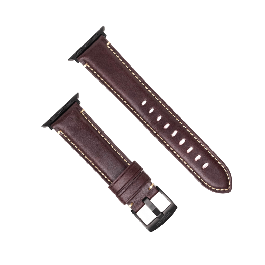 FINAL SALE Leather Apple Watch Strap - Bourbon