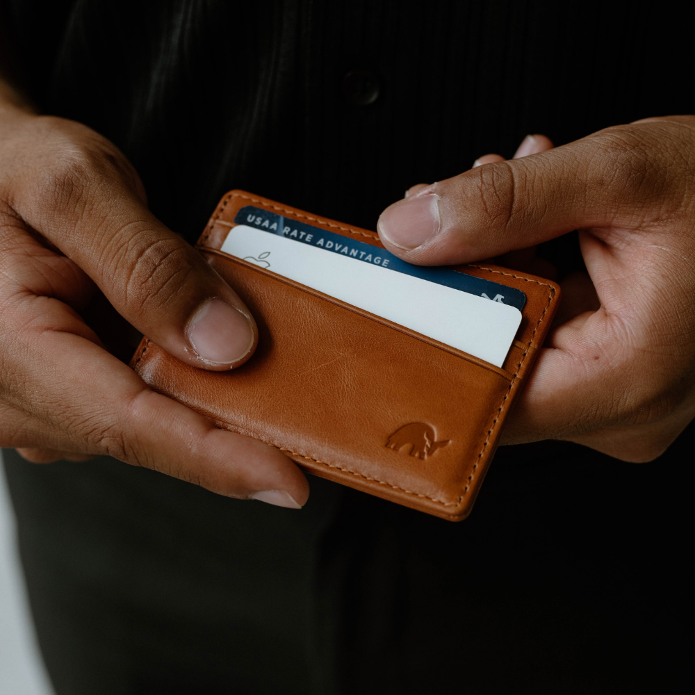 Leather Nav Card Holder - SIENNA