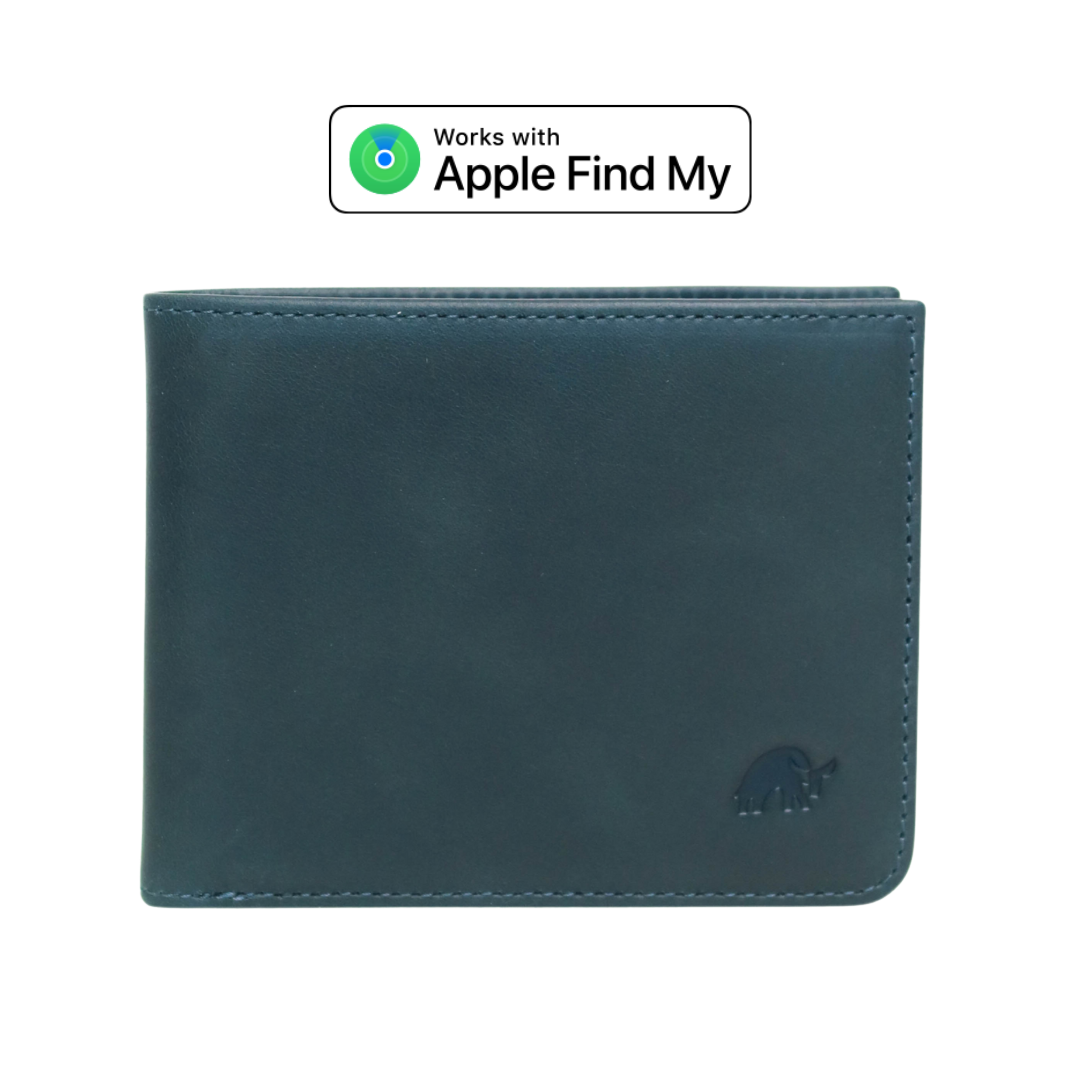 Leather Nav Bifold Wallet - OCEAN