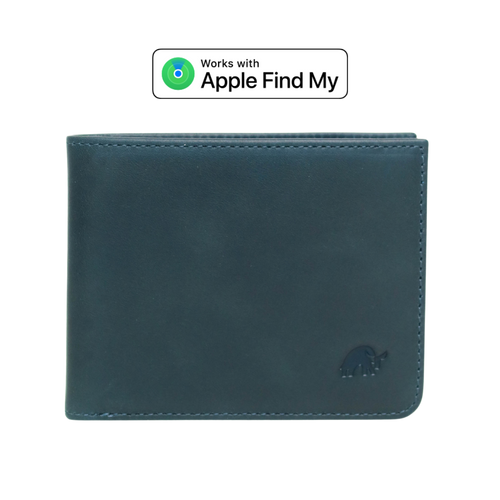 Leather Nav Bifold Wallet - OCEAN