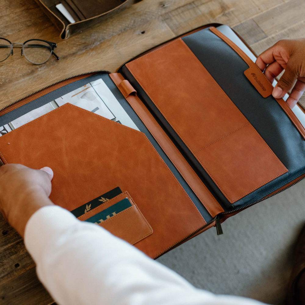 Leather MacBook Sleeve - Sienna