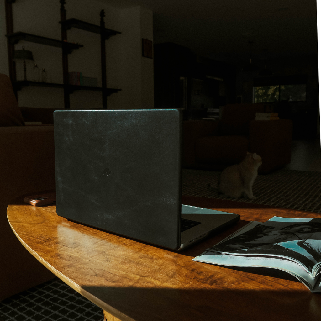 Leather MacBook Shell - Black