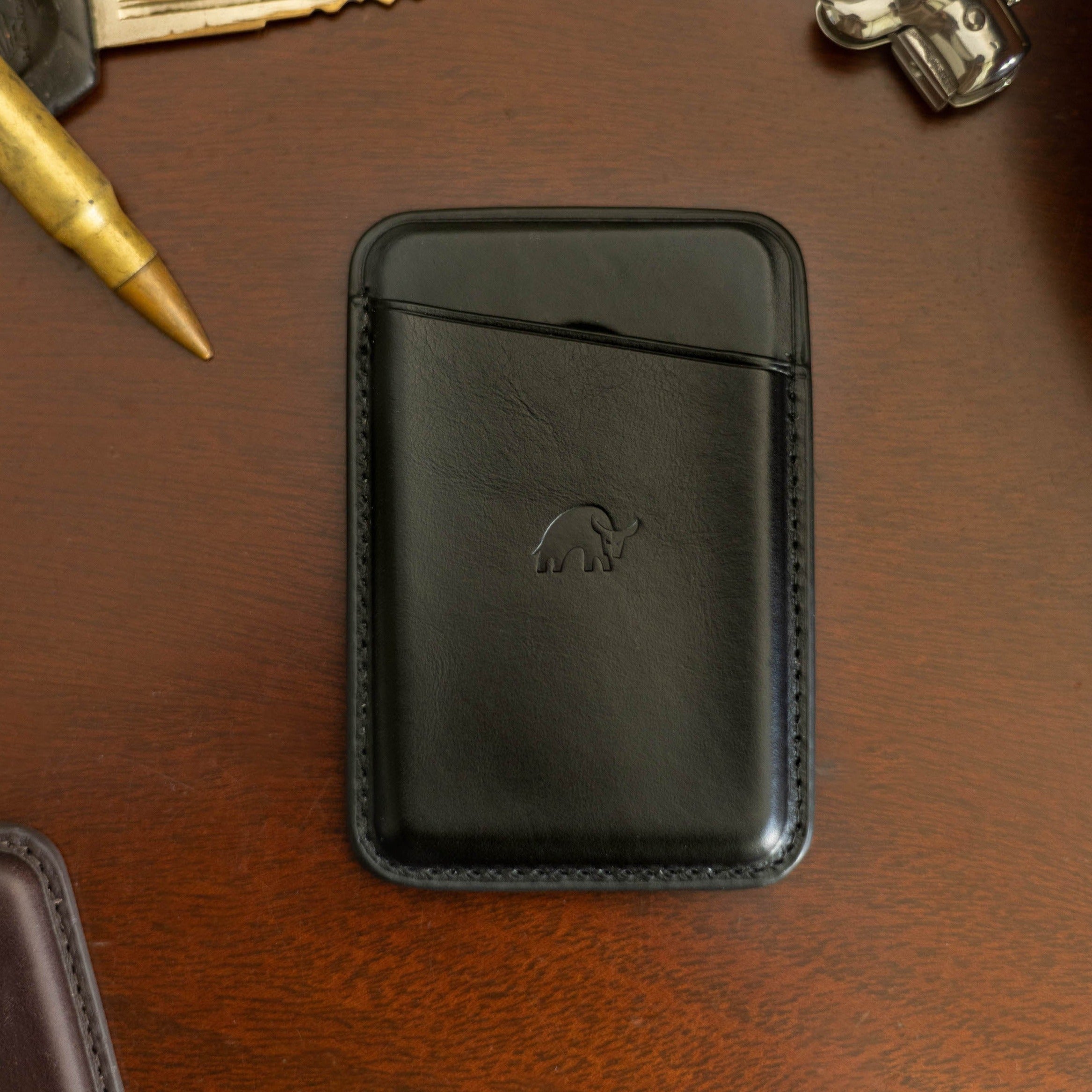Leather Magnetic Wallet - BLACK EDITION