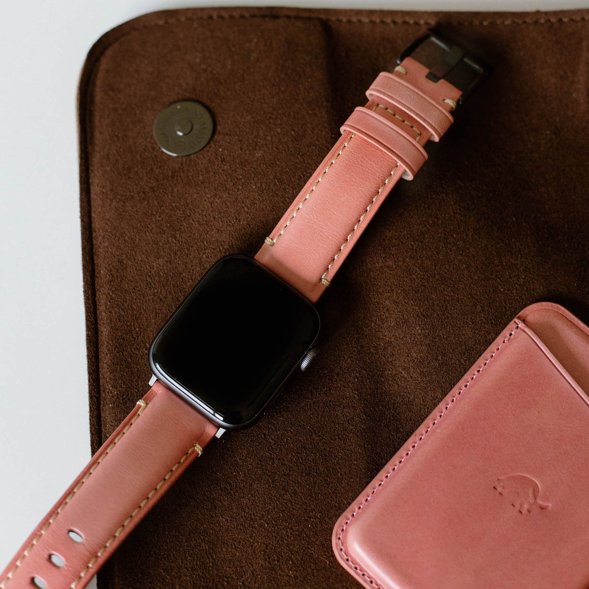 Dark Brown Leather Apple Watch Band | Terra Bullstrap®