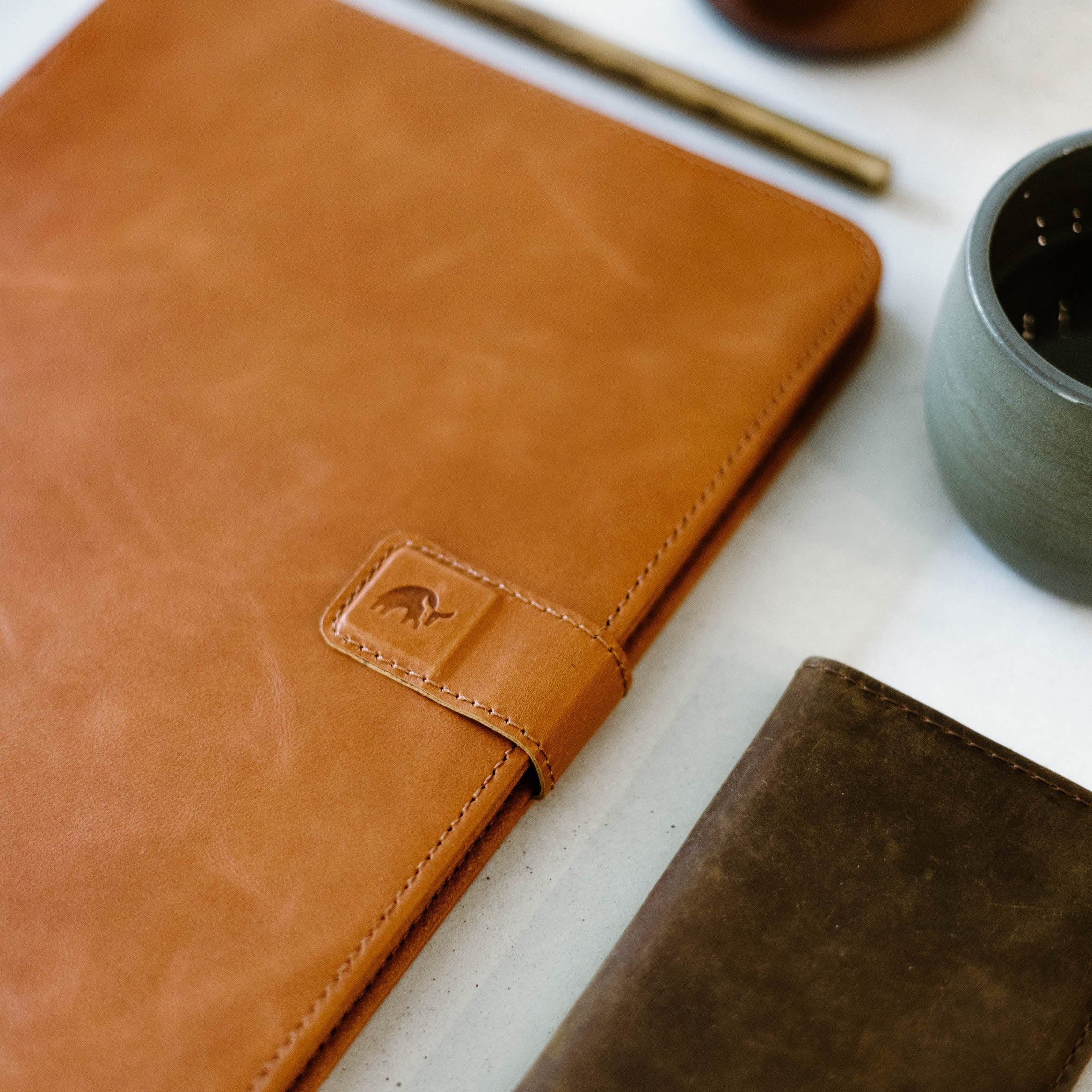 Leather iPad Case - Sienna