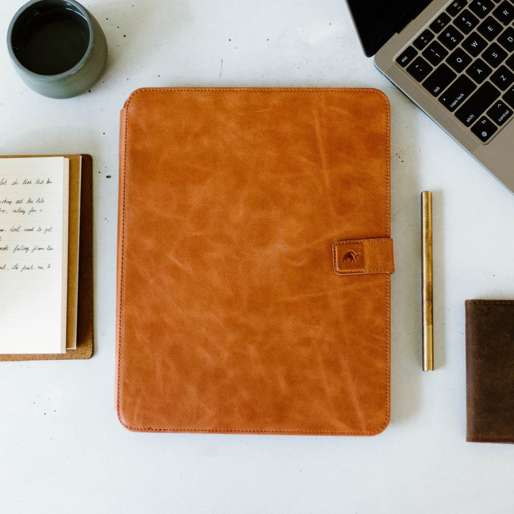 Leather iPad Case - Sienna