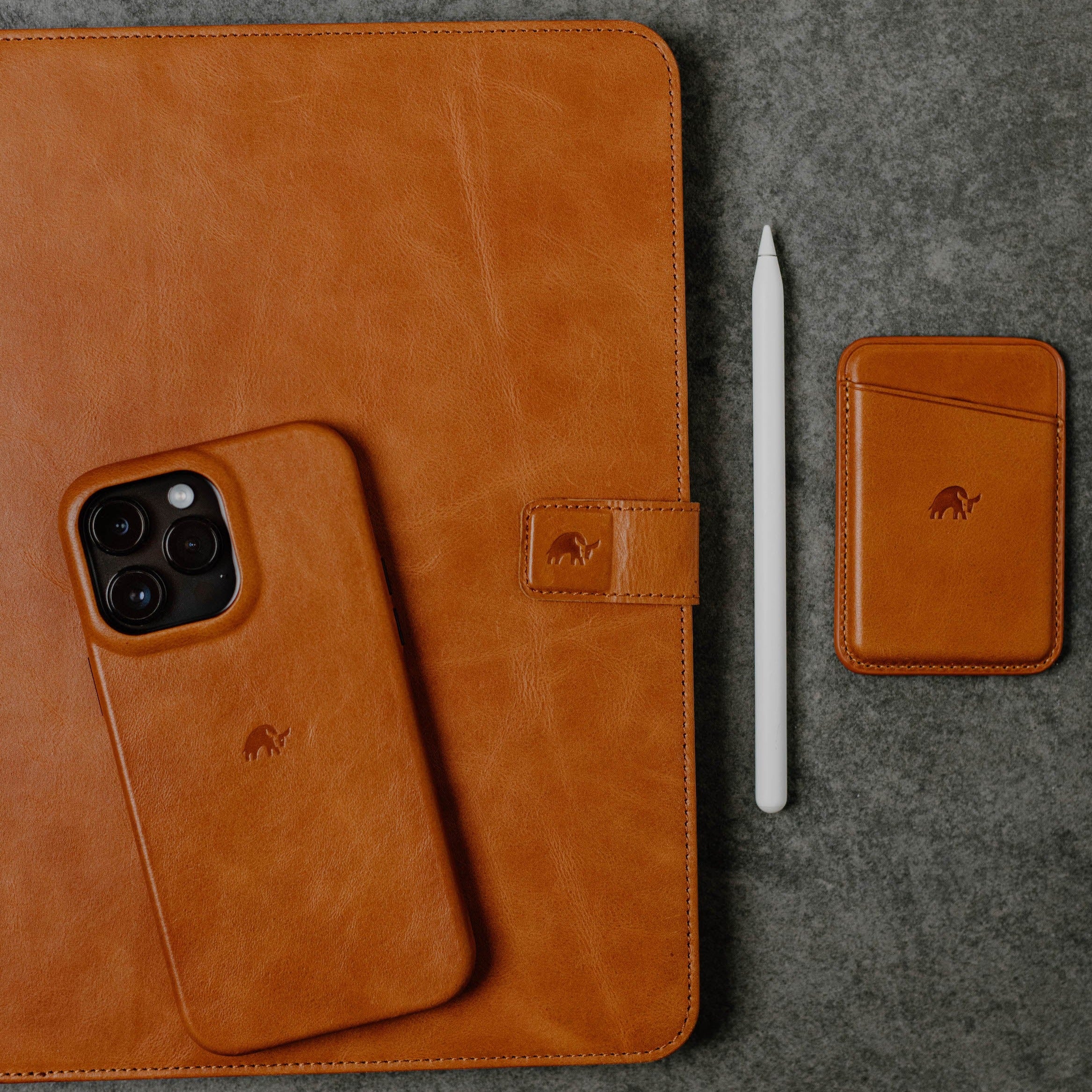 Leather iPad Case - Sienna