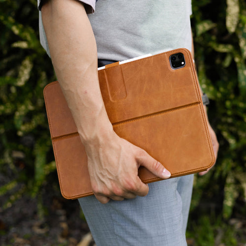 Leather iPad Case - Sienna