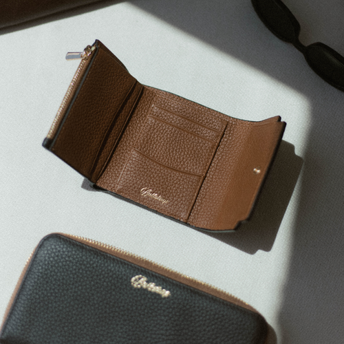 The Dolly Nav Trifold Wallet  - Saddle