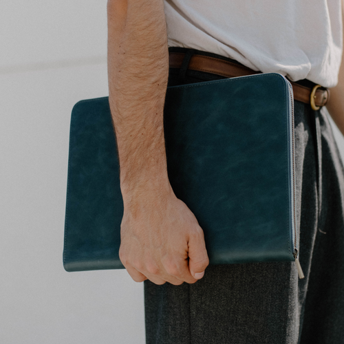 Leather Laptop Sleeve - OCEAN