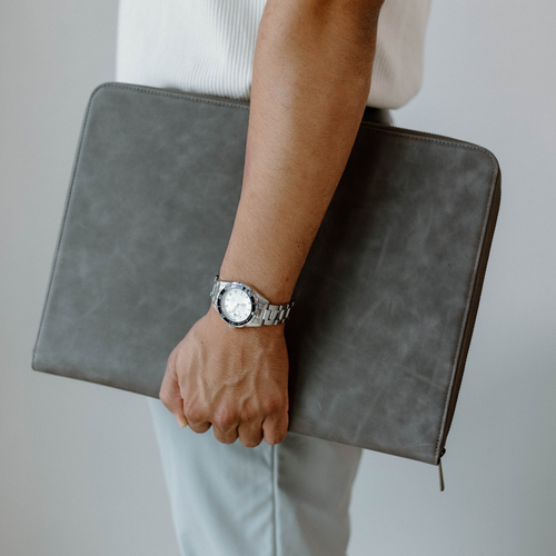 Leather Laptop Sleeve - SLATE