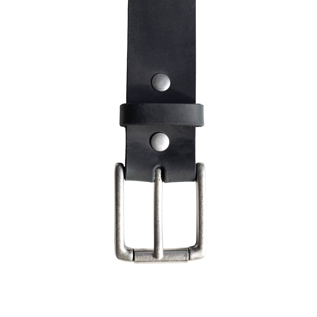 Rugged Leather Belt - Black Edition