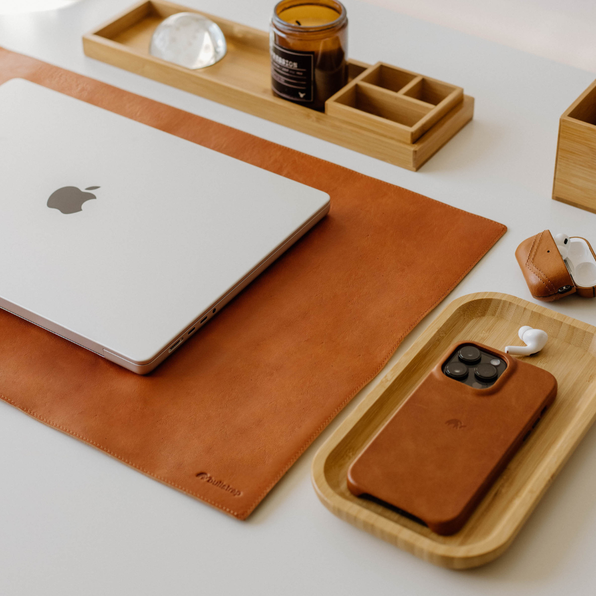 Genuine leather desk online mat