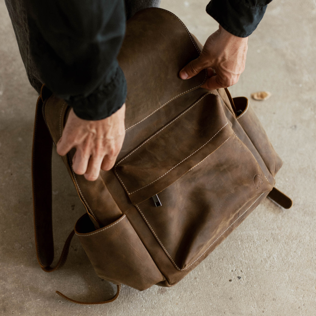 Leather Rugged Backpack Leather Rugged Backpack