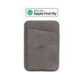 Slate leather wallet with card slot and Apple Find My compatibility