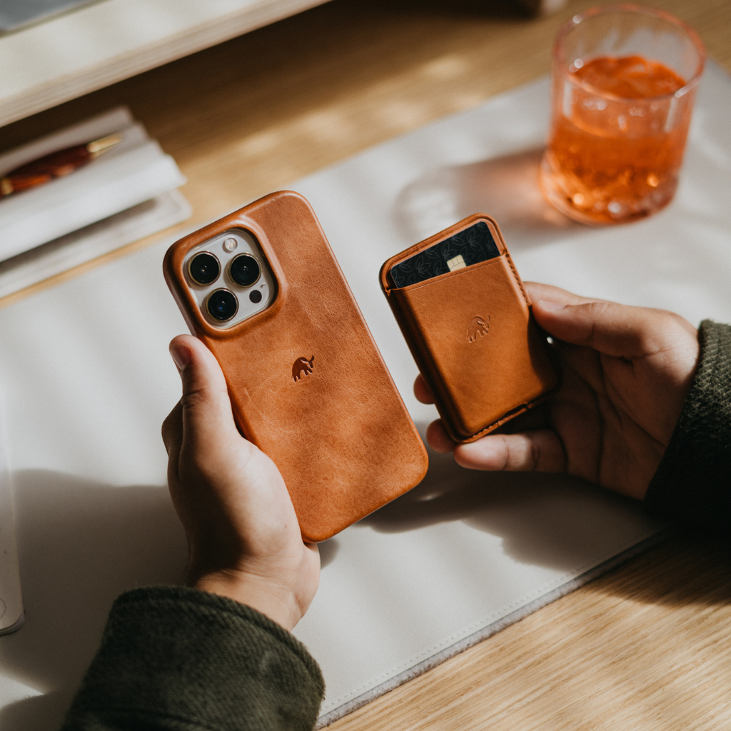 Leather NavSafe Wallet - SIENNA