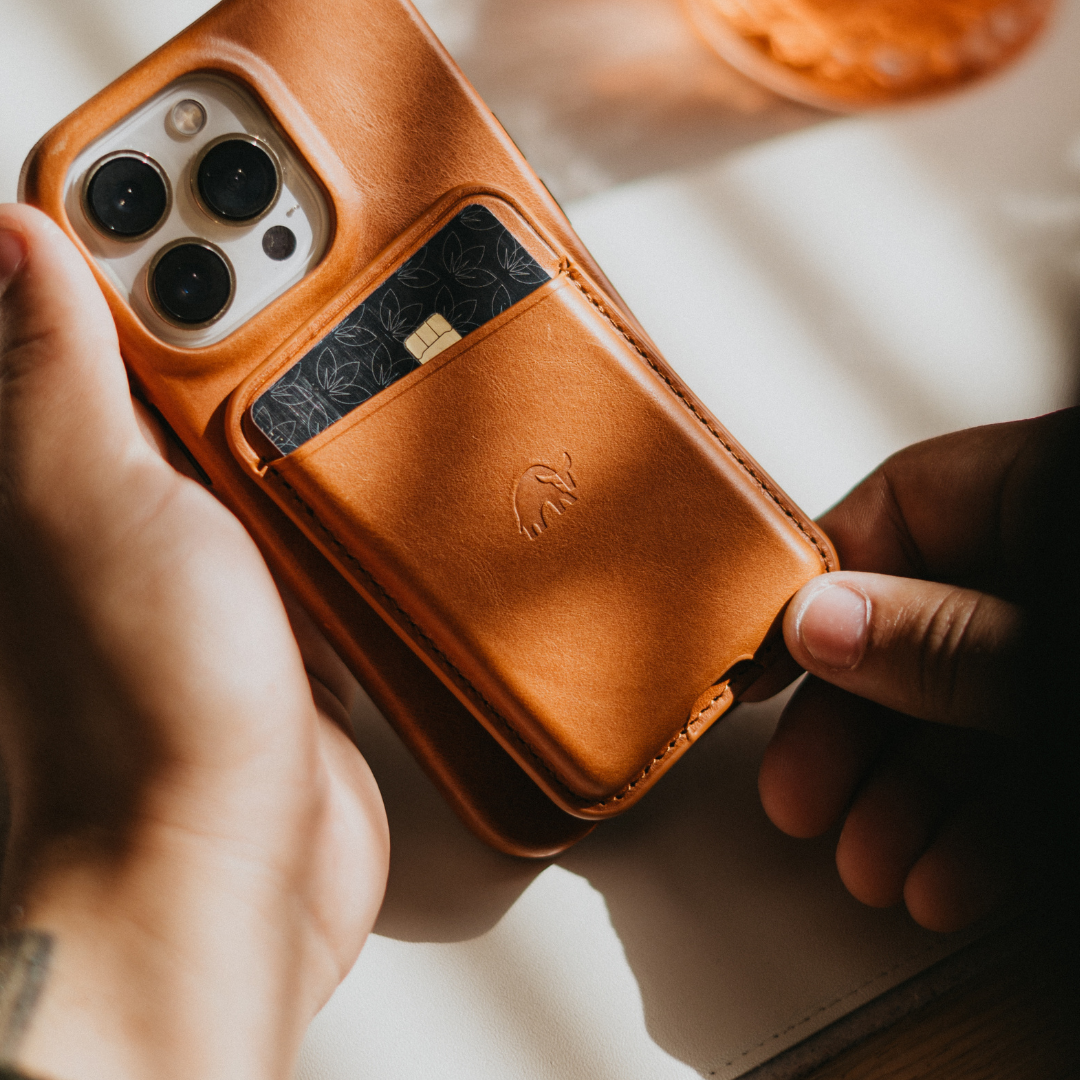 Leather NavSafe Wallet - SIENNA