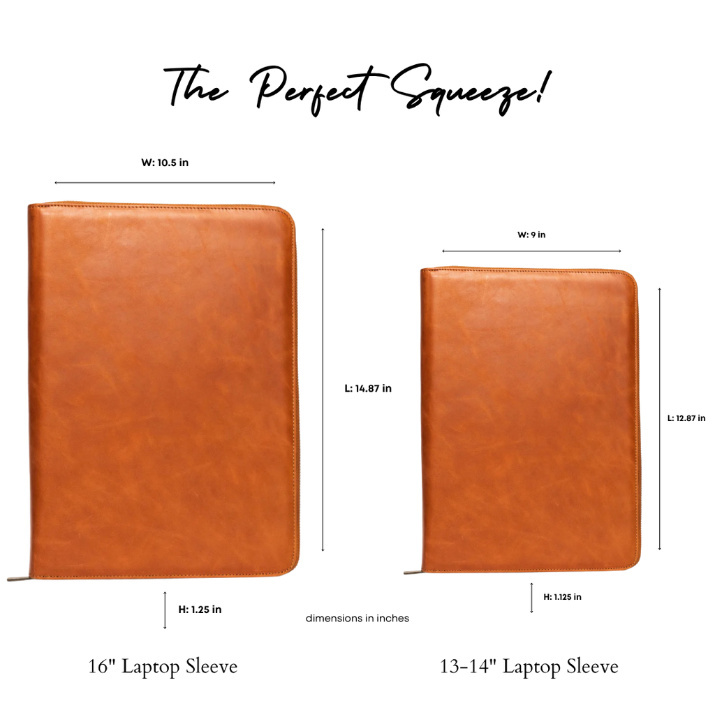 Leather MacBook Sleeve - Sienna