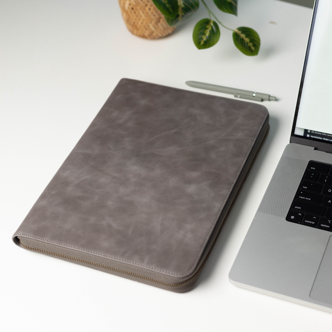 Leather Laptop Sleeve - SLATE