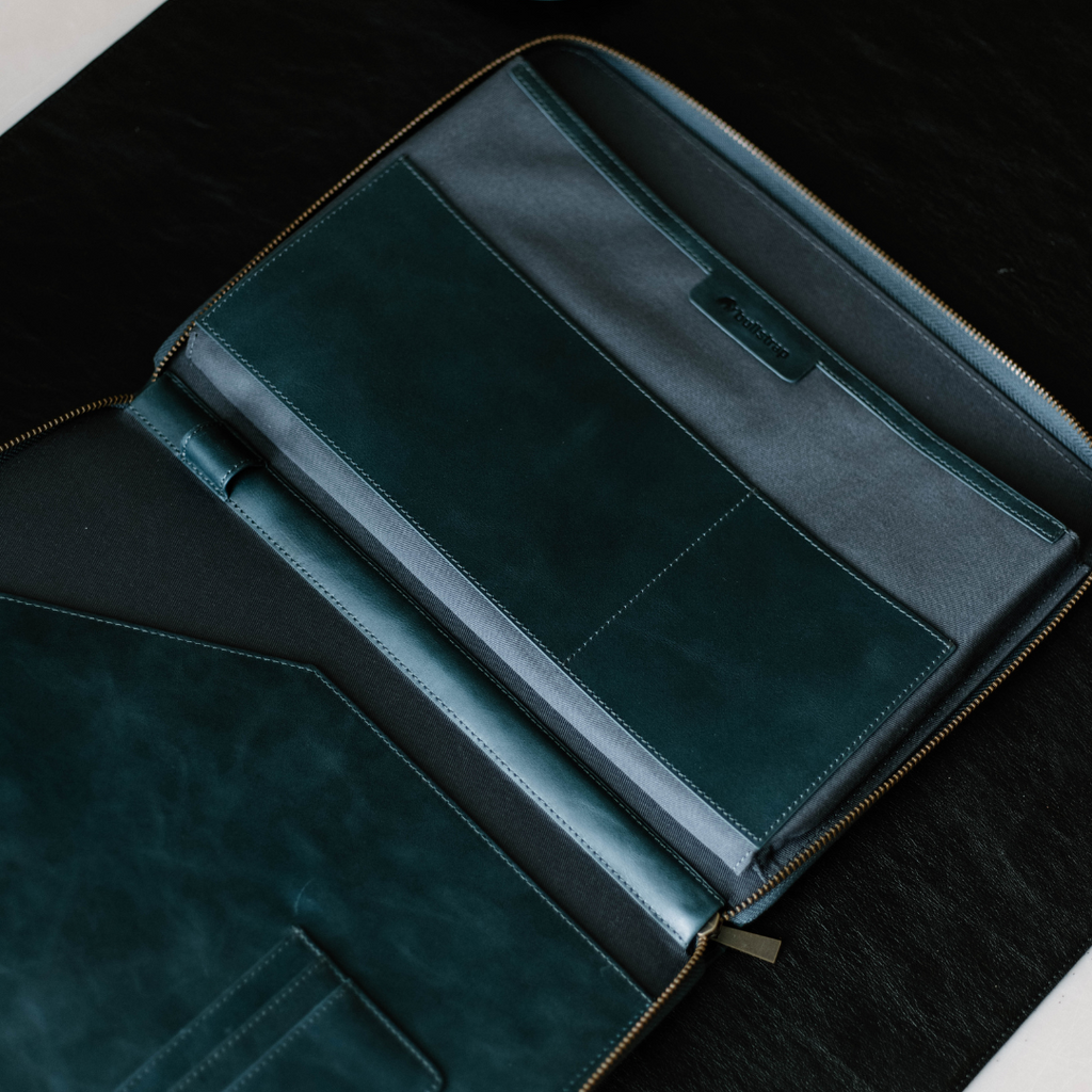 Leather MacBook Sleeve - Ocean