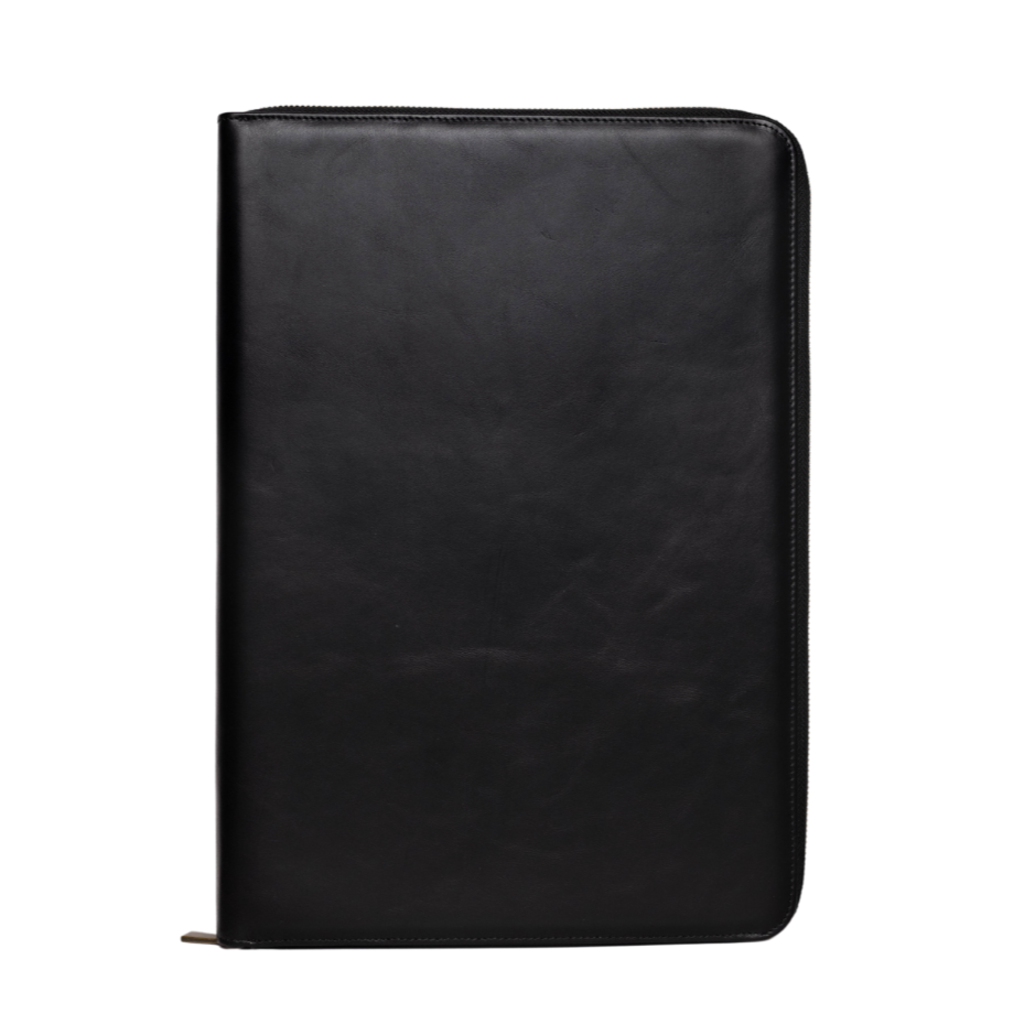 Strong black sold leather laptop protector sleeve/ case