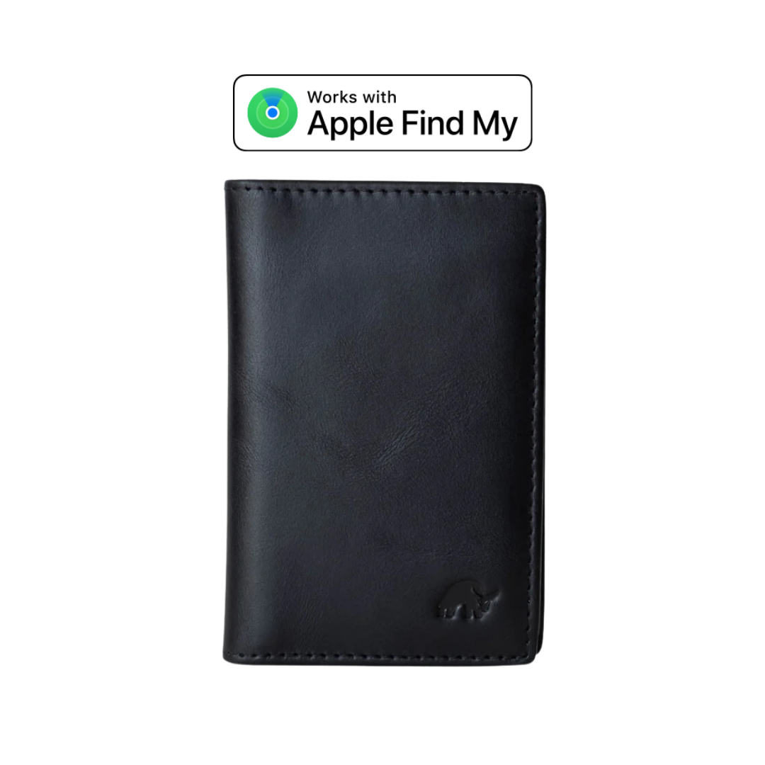 Leather Nav Messenger Wallet - BLACK EDITION