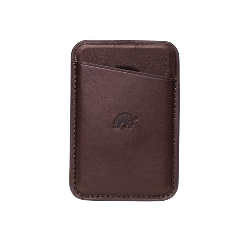 iPhone 13 Pro Leather MagSafe Wallet | Brown Leather Wallet from Bullstrap | Bourbon