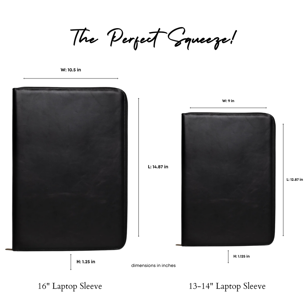 Leather MacBook Sleeve - Black